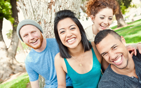 Happy Group Outdoors