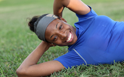 Female Doing Stretches