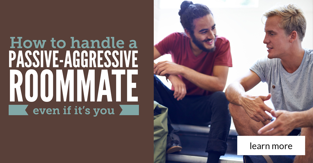 How to handle a passive-aggressive roommate (even if it's you)