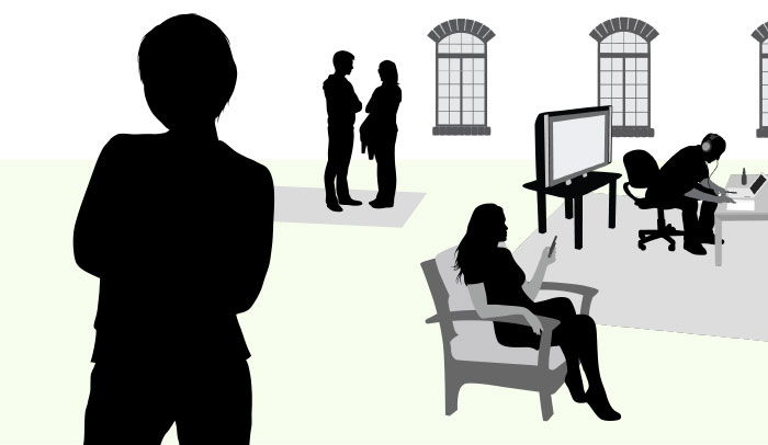 Illustration of people talking