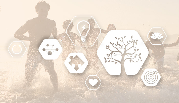 Students playing in the water