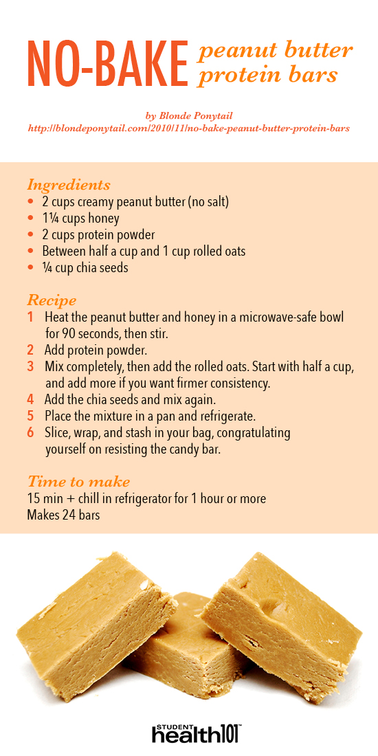 No Bake Peanut Butter Protein Bars